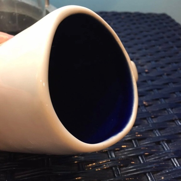 Rae Dunn Hello Mug NWT Coffee Tea ceramic blue white black - Picture 3 of 6